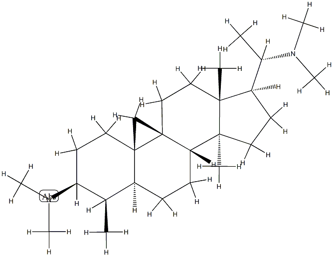 (20S)-N,N,N',N',4β,14-Hexamethyl-9,19-cyclo-5α-pregnane-3β,20-diamine Struktur