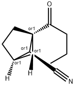 1,3a-Methano-3aH-indene-8-carbonitrile,octahydro-4-oxo-,(1-alpha-,3a-alpha-,7a-bta-,8S*)-(9CI) Struktur