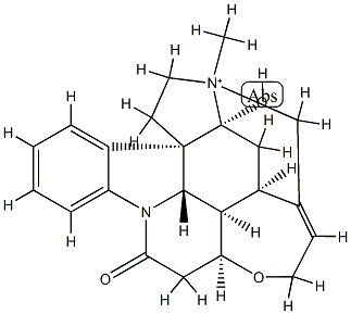 16-Hydroxy-19-methyl-10-oxostrychnidin-19-ium Struktur