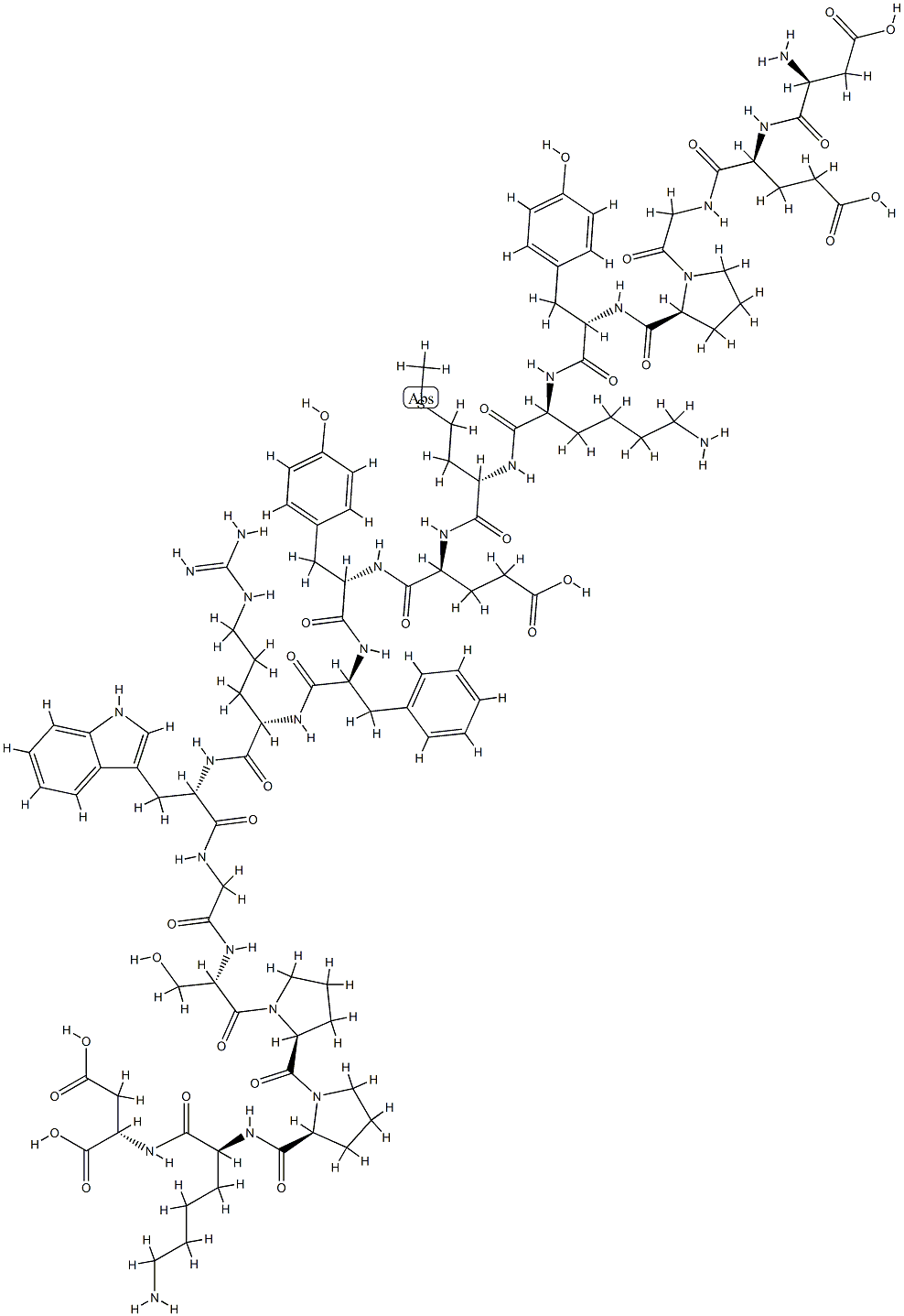 [Tyr9]- β-MSH (porcine): (Tyr49)-β-Lipotropin (41-58) (porcine) Struktur