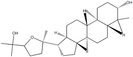 (20R)-20,24-Epoxydammarane-3β,25-diol Struktur