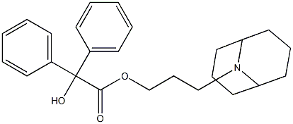 α-Hydroxy-α-phenylbenzeneacetic acid 3-(9-azabicyclo[3.3.1]nonan-9-yl)propyl ester Struktur