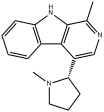 1-Methyl-4-[(2S)-1-methyl-2α-pyrrolidinyl]-β-carboline Struktur