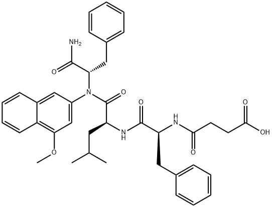 Suc-Phe-Leu-Phe-4MβNA Struktur