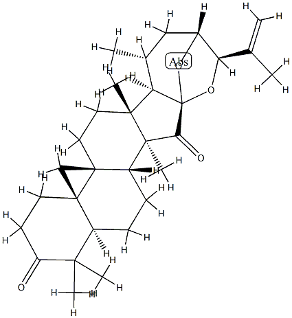 (23R,24R)-16,23:16α,24-Diepoxy-9β,19-cyclo-5α-lanost-25-ene-3,15-dione Struktur