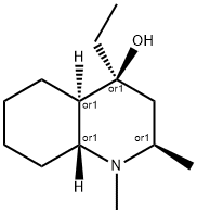 4-Quinolinol, 4alpha-ethyl-1,2,3,4,4aalpha,5,6,7,8,8abeta-decahydro-1, 2beta-dimethyl- Struktur