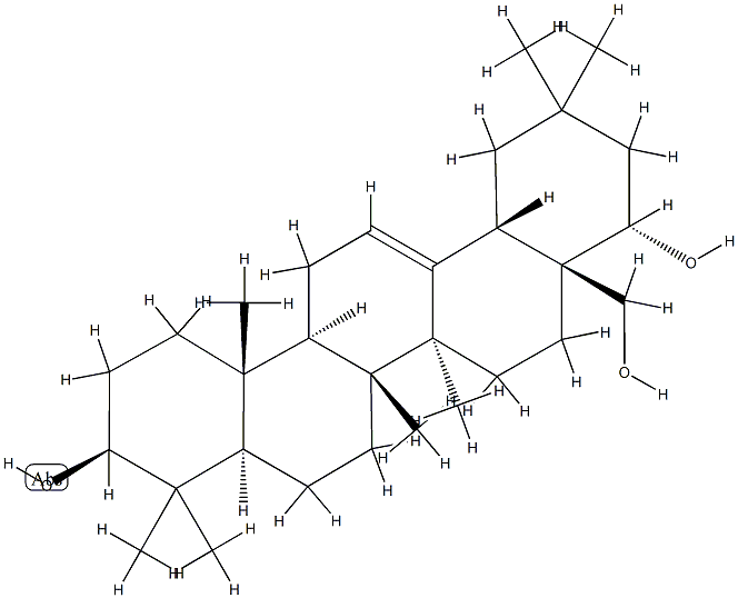 Olean-12-ene-3β,22α,28-triol Struktur