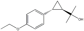 Cyclopropanemethanol, 2-(4-ethoxyphenyl)-alpha,alpha-dimethyl-, (1R,2R)-rel- (9CI) Struktur