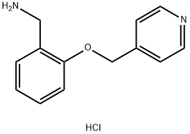 Benzenemethanamine, 2-(4-pyridinylmethoxy)-, hydrochloride (1:2) Struktur