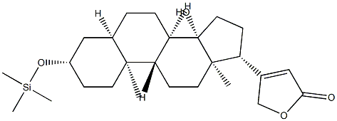 14-Hydroxy-3β-[(trimethylsilyl)oxy]-5β-card-20(22)-enolide Struktur