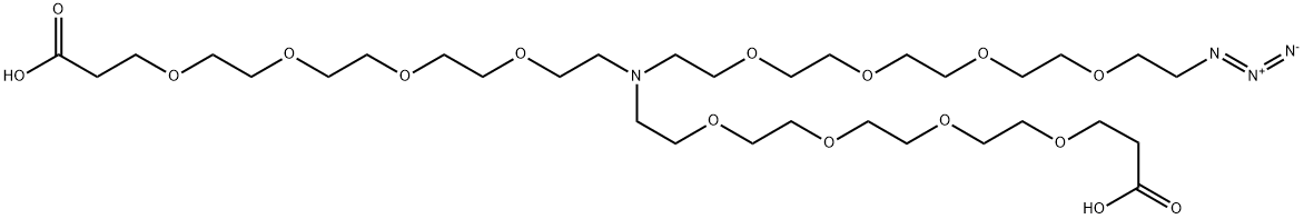 N-(Azido-PEG4)-N-bis(PEG4-acid) HCl salt Structure