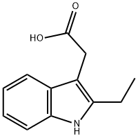 1H-Indole-3-aceticacid,2-ethyl-(9CI) Struktur