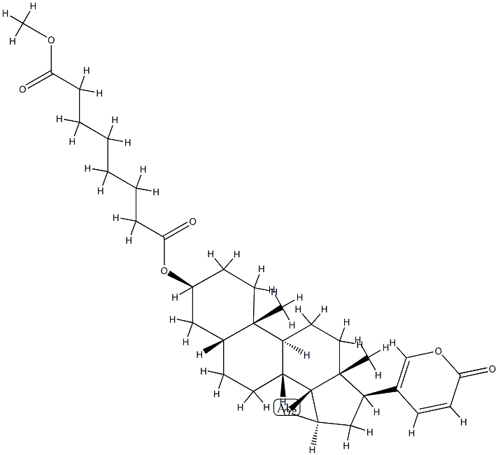 14β,15β-Epoxy-3β-[(8-methoxy-1,8-dioxooctyl)oxy]-5β-bufa-20,22-dienolide Struktur