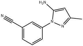 3-(5-amino-3-methyl-1H-pyrazol-1-yl)Benzonitrile Struktur