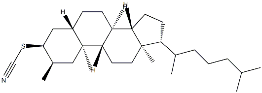 2α-Methyl-5α-cholestan-3α-yl thiocyanate Struktur