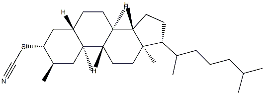 2α-Methyl-5α-cholestan-3β-yl thiocyanate Struktur