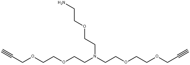 N-(Amino-PEG1)-N-bis(PEG2-propargyl) HCl salt Struktur