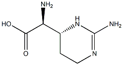 (4R,αS)-α-Amino-2-iminohexahydropyrimidine-4-acetic acid Struktur