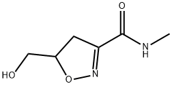 3-Isoxazolecarboxamide,4,5-dihydro-5-(hydroxymethyl)-N-methyl-(9CI) Struktur