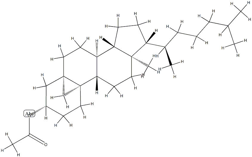 5,19-Cyclo-5β-cholestan-3β-ol acetate Struktur