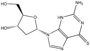 alpha-2'-deoxythioguanosine Struktur