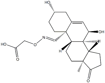 Acetic acid, [[[(3beta,7alpha,19E)-3,7-dihydroxy-17-oxoandrost-5-en-19- Struktur