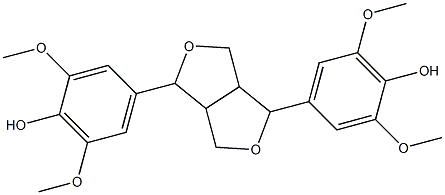 (1S,3aβ,6aβ)-Tetrahydro-1β,4α-bis(3,5-dimethoxy-4-hydroxyphenyl)-1H,3H-furo[3,4-c]furan Struktur