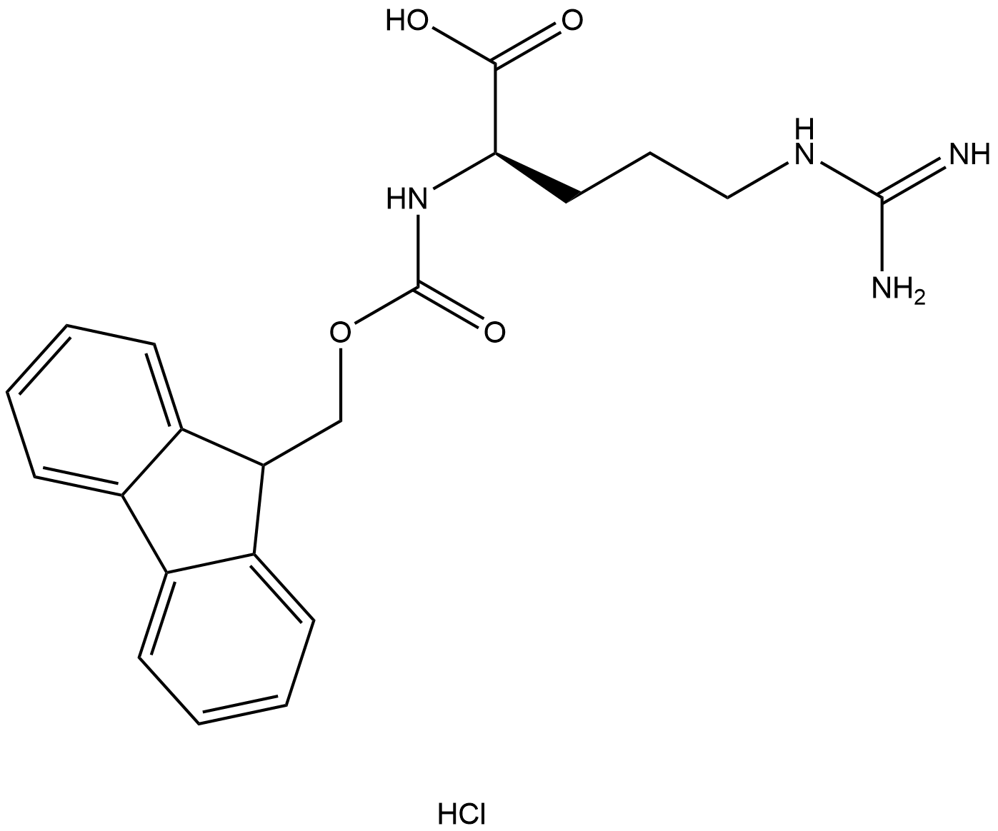 FMoc-D-Arg-OH HCl Struktur