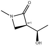 2-Azetidinone,3-[(1R)-1-hydroxyethyl]-1-methyl-,(3R)-rel-(9CI) Struktur