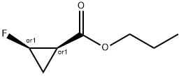 Cyclopropanecarboxylic acid, 2-fluoro-, propyl ester, (1R,2R)-rel- (9CI) Struktur