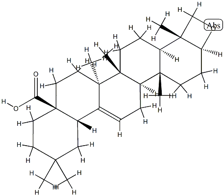 3β,23-Epoxyolean-12-en-28-oic acid Struktur