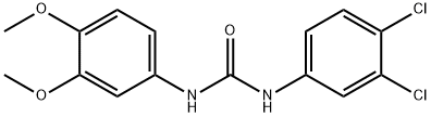 N-(3,4-dichlorophenyl)-N'-(3,4-dimethoxyphenyl)urea Struktur