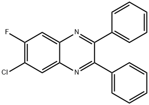 6-chloro-7-fluoro-2,3-diphenylquinoxaline Struktur