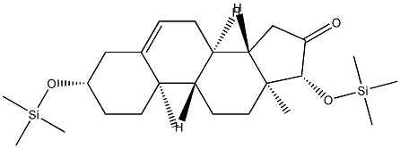 3β,17β-Bis(trimethylsiloxy)androst-5-en-16-one Struktur