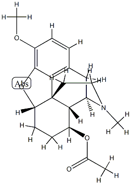 4,5α-Epoxy-3-methoxy-17-methylmorphinan-8β-ol acetate Struktur