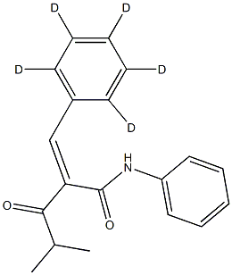 N-4-Phenyl α-Benzylidene-d5 IsobutyrylacetaMide Struktur