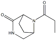 3,8-Diazabicyclo[3.2.1]octan-2-one,8-propionyl-(8CI) Struktur