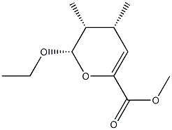 2H-Pyran-6-carboxylicacid,2-ethoxy-3,4-dihydro-3,4-dimethyl-,methylester,(2R,3S,4S)-rel-(9CI) Struktur