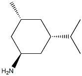 Cyclohexanamine, 3-methyl-5-(1-methylethyl)-, (1R,3S,5R)-rel- (9CI) Struktur