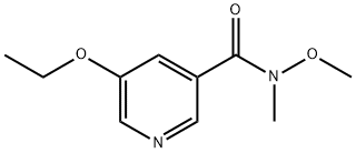 3-Pyridinecarboxamide,5-ethoxy-N-methoxy-N-methyl-(9CI) Struktur