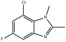 1H-Benzimidazole,7-chloro-5-fluoro-1,2-dimethyl-(9CI) Struktur