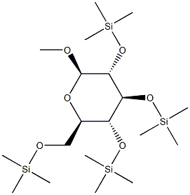 Methyl 2-O,3-O,4-O,6-O-tetrakis(trimethylsilyl)-β-D-glucopyranoside Struktur