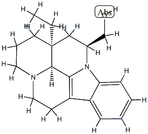 (3α,16α)-14,15-Dihydroeburnamenine-14β-methanol Struktur