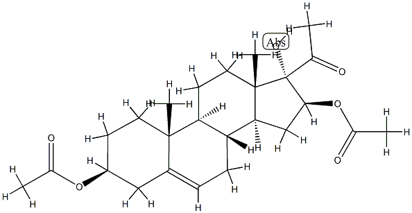 3β,16β-Bis(acetyloxy)-17-hydroxypregn-5-en-20-one Struktur