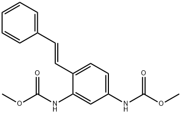 (E)-2,4-Stilbenedicarbamic acid dimethyl ester Struktur