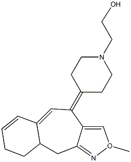 4-(9,10-Dihydro-2-methyl-4H-benzo[5,6]cyclohept[1,2-d]oxazol-4-ylidene)-1-piperidineethanol Struktur