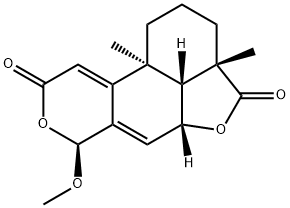 7-Methoxy-3a,10b-dimethyl-1,2,3,3aalpha,5aalpha,7,10bbeta,10calpha-octahydro-4H,9H- furo(2,3',4':4,5) naphtho(2,1-c)pyran-4,9-dione Struktur