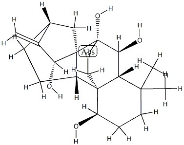 (15R)-7α,20-Epoxykaur-16-ene-1β,6β,7β,15-tetrol Struktur