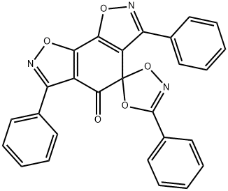 3,3',6-Triphenylspiro[benzo[1,2-d:4,3-d']diisoxazole-4(5H),5'-[1,4,2]dioxazol]-5-one Struktur