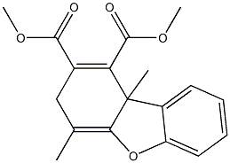 3,9b-Dihydro-4,9b-dimethyl-1,2-dibenzofurandicarboxylic acid dimethyl ester Struktur